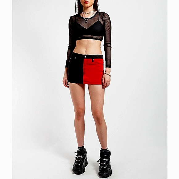 Tripp nyc Dresses & Skirts - Sold TRIPP NYC Split Skirt, Red/Black, Punk as ____*